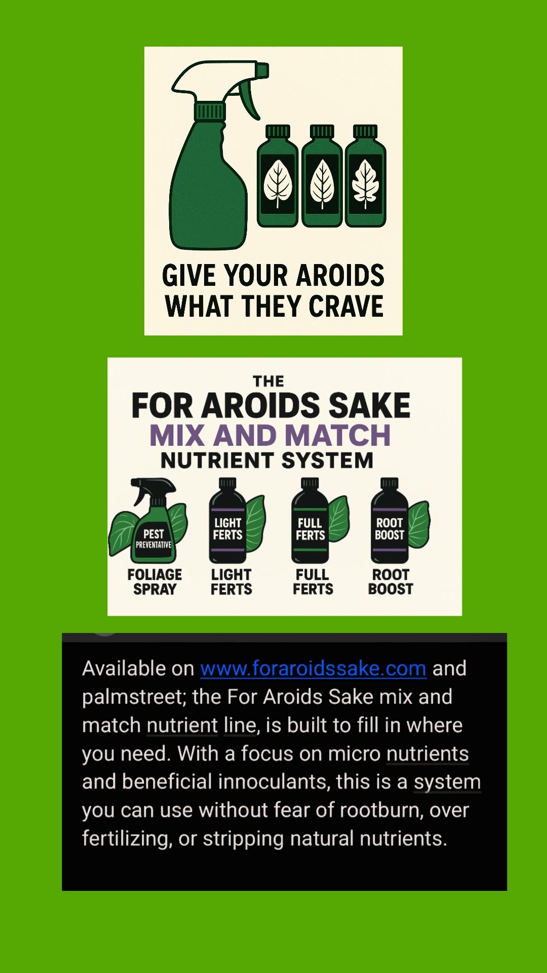 The for aroids sake mix and match nutrient system